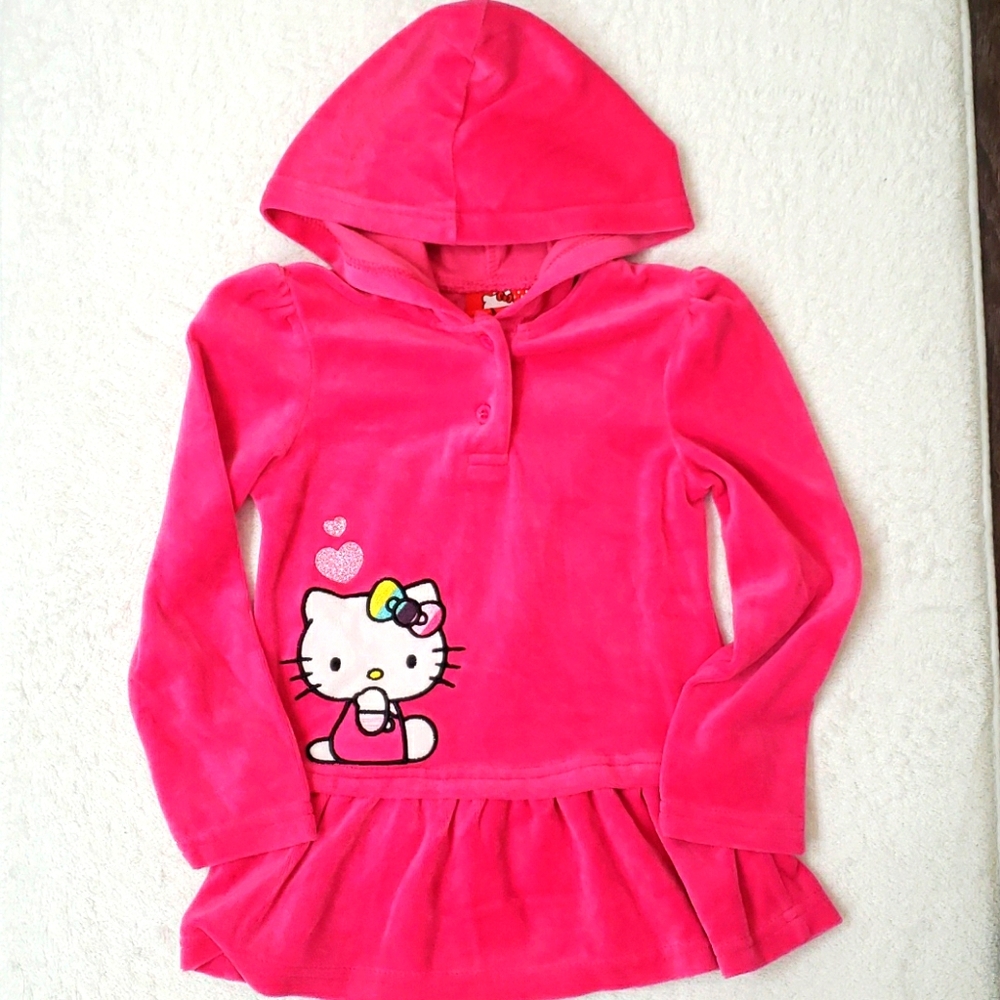 Hello Kitty sz Girls 4 velvet long sleeve pullover